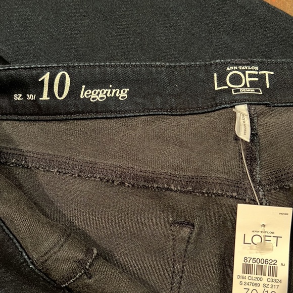 NWT LOFT Denim Leggings size 10 - Picture 7 of 7
